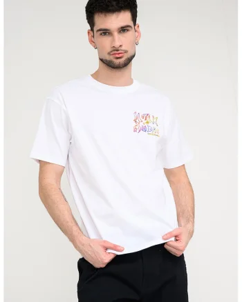 Tricou cu imprimeu grafic, Rosu/Alb optic