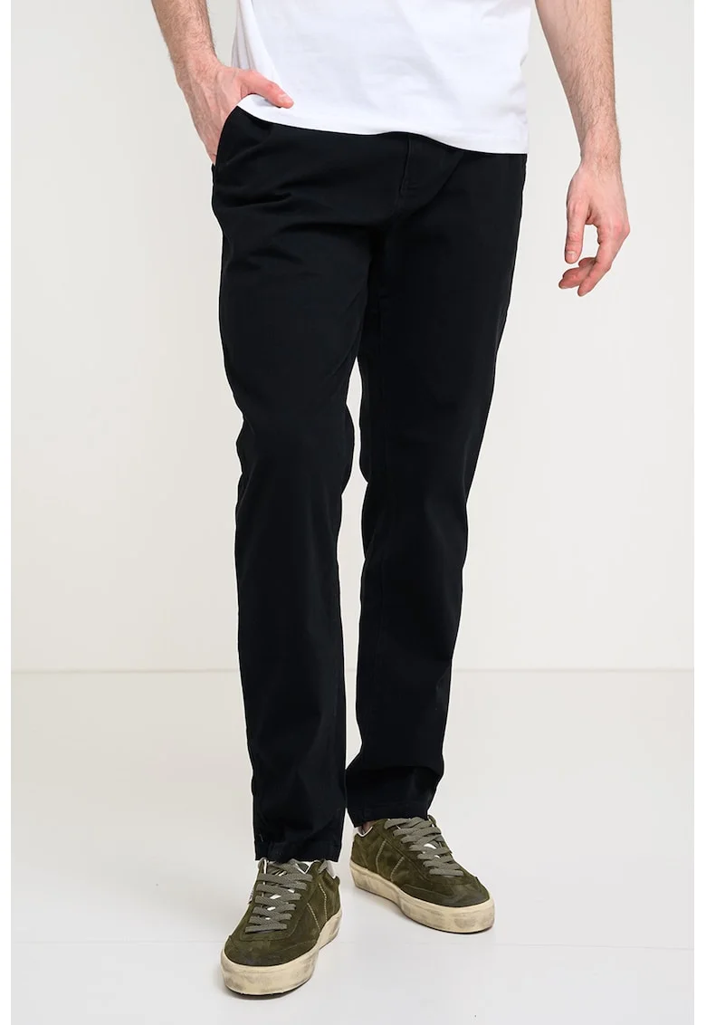 Pantaloni Chino cu talie medie, Negru