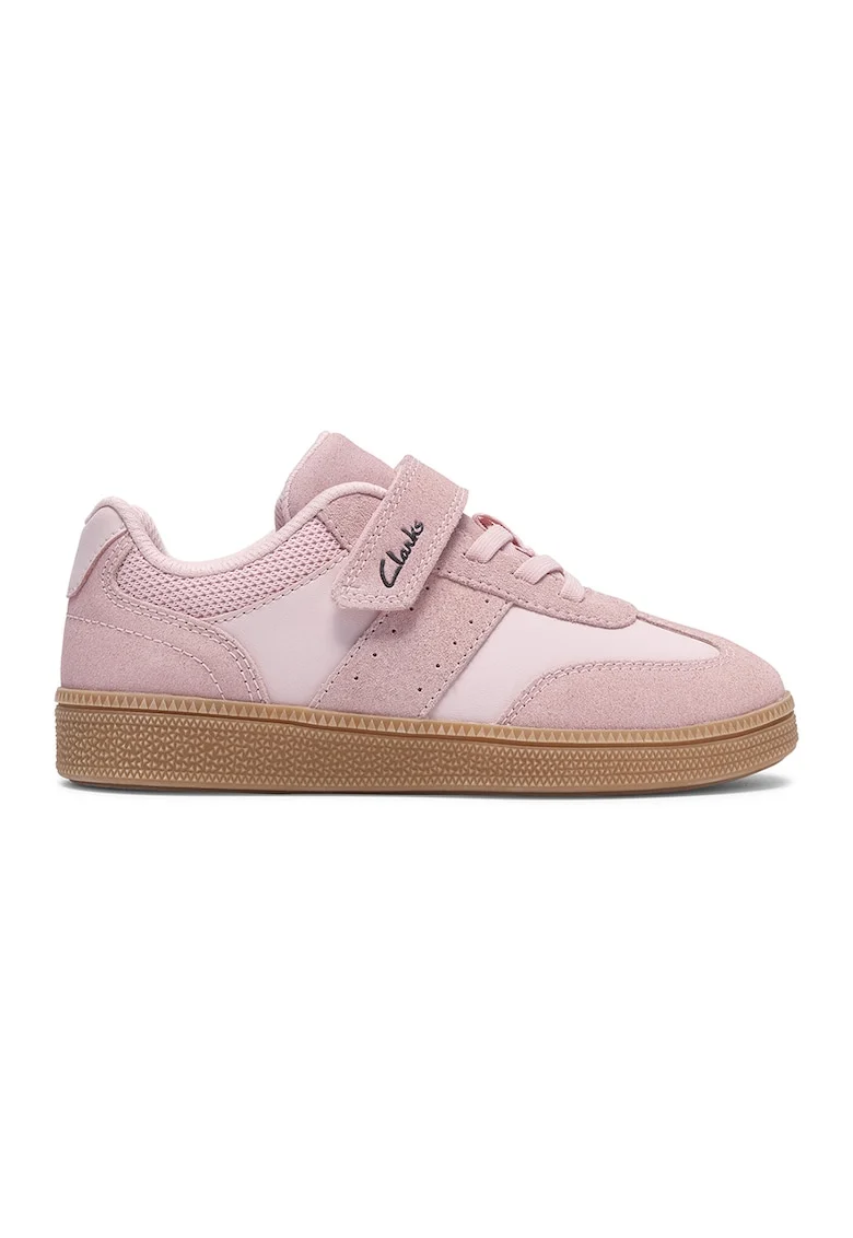 Pantofi sport de piele intoarsa cu garnituri din material textil Cypress, Roz deschis/Roz pal
