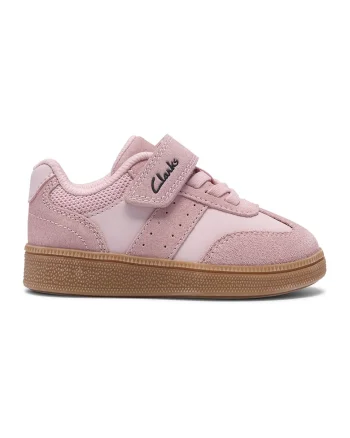 Pantofi sport de piele intoarsa cu insertii din material textil Cypress, Roz deschis