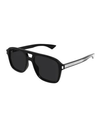Ochelari de soare aviator cu model unisex, Negru