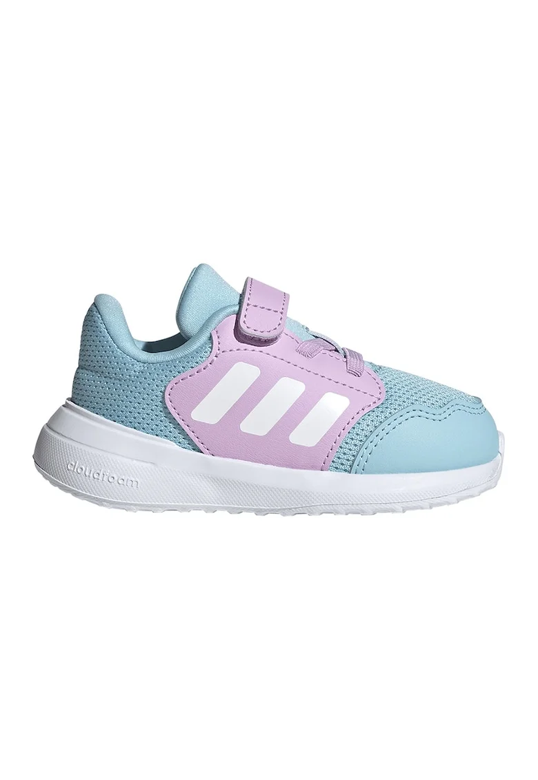 Pantofi sport Tensaur Run 3.0 cu velcro, Albastru aquamarin/Lila/Alb optic