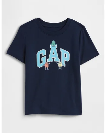 Tricou din bumbac cu imprimeu logo, Albastru ultramarin/Albastru glaciar