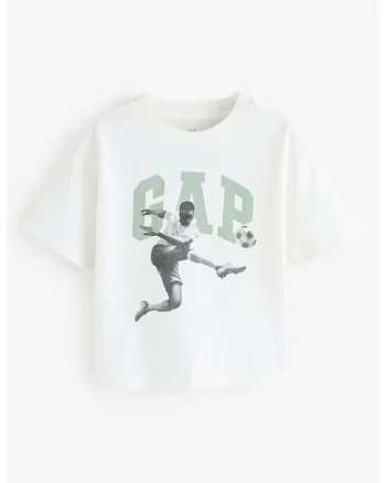 Tricou din bumbac cu logo, Alb/Gri cenusiu
