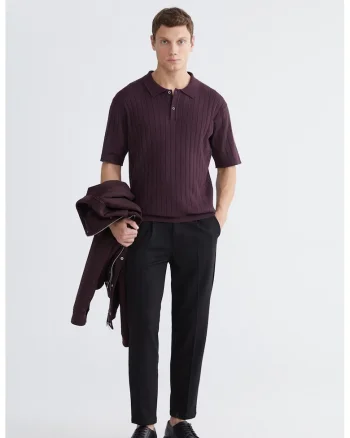Pantaloni regular fit cu snur de ajustare, Negru