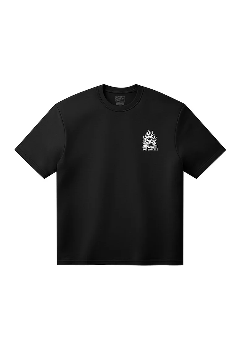 Tricou din bumbac Off The Wall Fever Vintage, Negru/Portocaliu