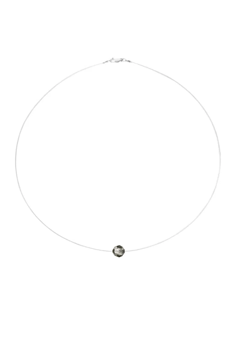 Colier fir transparent cu Cristal Preciosa Black Diamond
