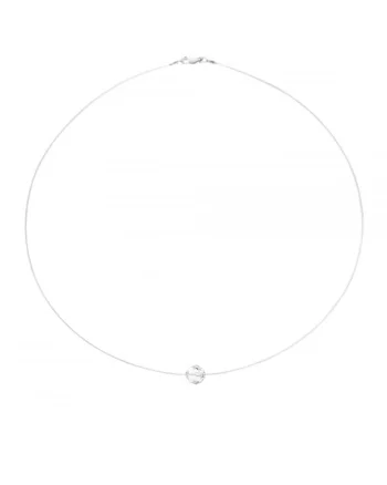 Colier fir transparent cu Cristal Preciosa Transparent
