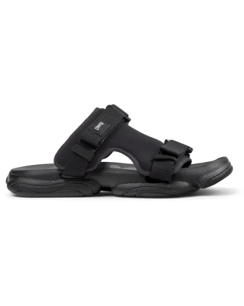Papuci cu design catarame Karst, Negru