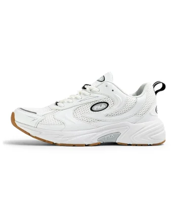 Pantofi sport de piele ecologica cu garnituri din material textil Kreatix, Alb/Negru/Gri deschis
