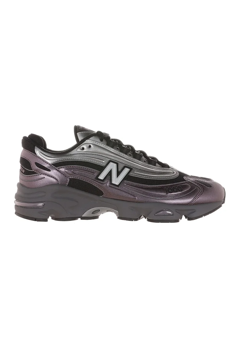 Pantofi sport unisex, 1000, Negru/Violet prafuit/Argintiu