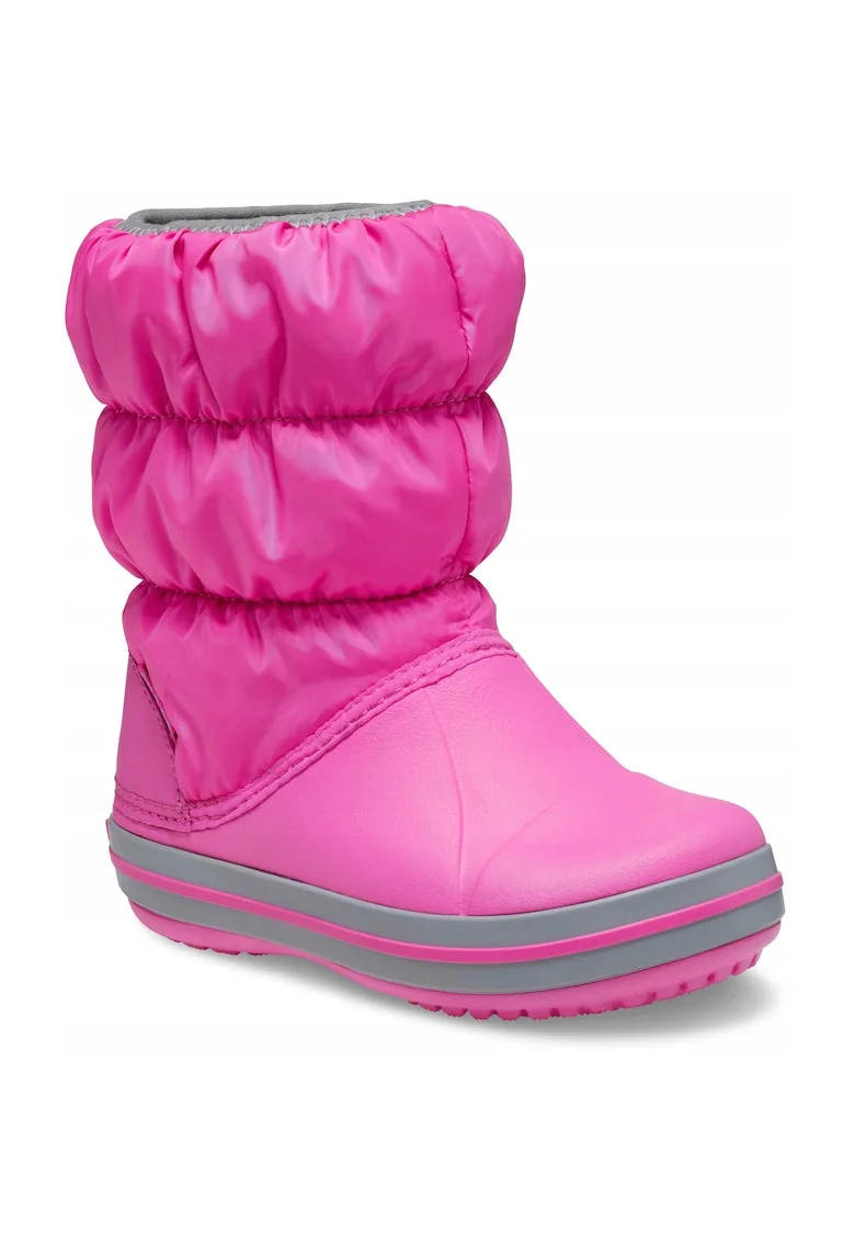 Cizme de iarna copii,  Winter Puff Boot 211053, roz electric si gri deschis, marime