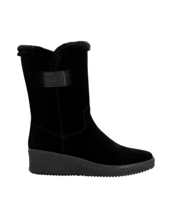 Ghete casual, dama,  negru, piele intoarsa