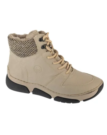 Ghete dama  model 45955-60, culoare bej, piele ecologica