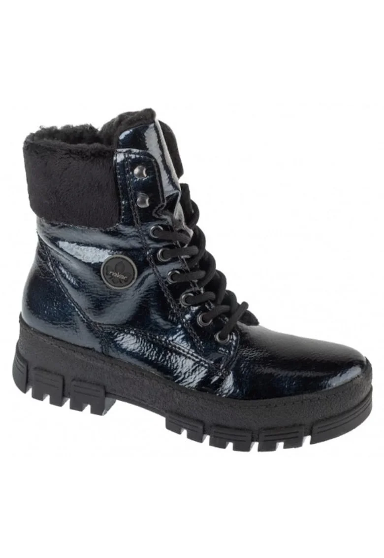 Ghete dama  bleumarin, piele sintetica