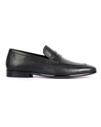 Pantofi tip loafer din piele Giovanni, Negru