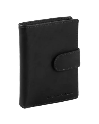 Portofel unisex din piele naturala Ruby, Negru