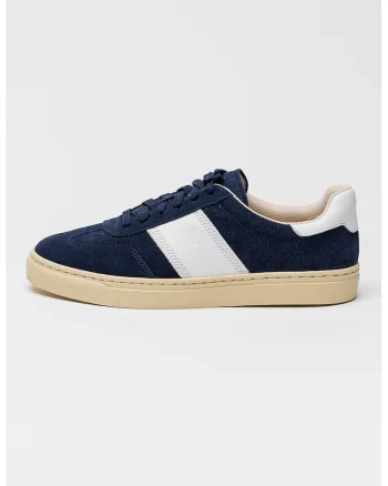 Pantofi sport Lisbon din piele, Alb/Bleumarin