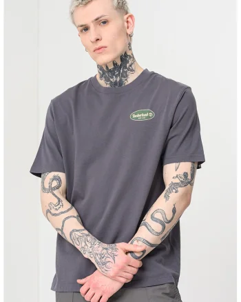 Tricou din bumbac Gas Station, Bej/Gri inchis