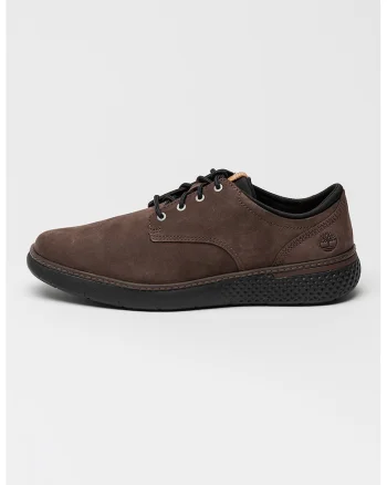 Pantofi casual din piele intoarsa Cross Mark, Maro inchis