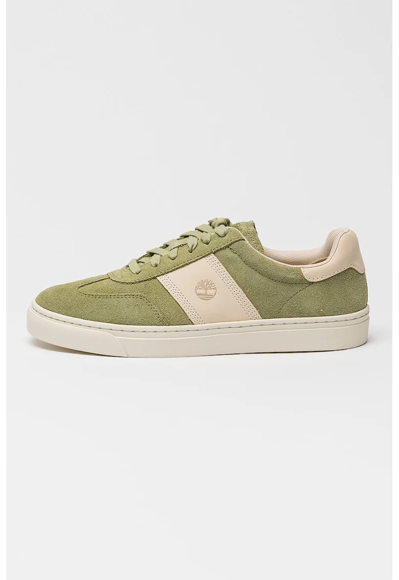 Pantofi sport Lisbon din piele, Verde deschis/Bej deschis