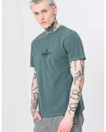 Tricou regular fit cu model tie-dye Garment, Verde inchis