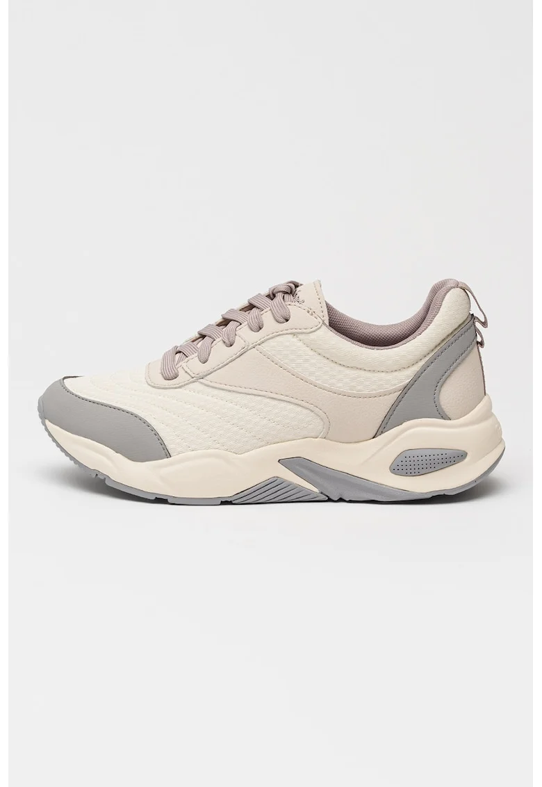 Pantofi sport Delphiville cu sireturi, Alb murdar/Liliac prafuit