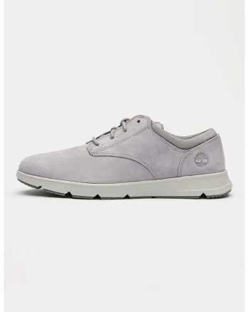 Pantofi sport Parker Street Low din piele intoarsa cu sireturi, Gri deschis