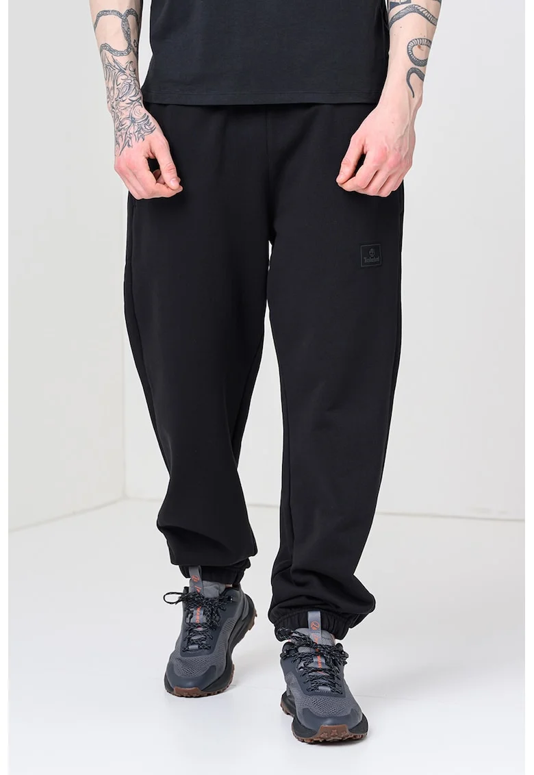 Pantaloni de trening relaxed fit Silicon Badge, Negru