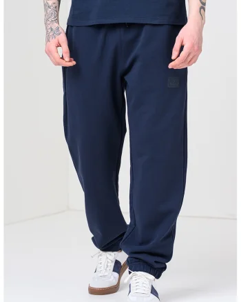 Pantaloni de trening relaxed fit Silicon Badge, Bleumarin