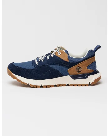 Pantofi sport Voyager cu insertii din piele intoarsa, Maro/Bleumarin