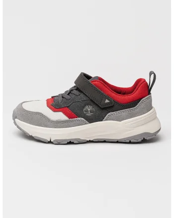 Pantofi sport Motion Ledge cu inchidere velcro, Alb/Gri
