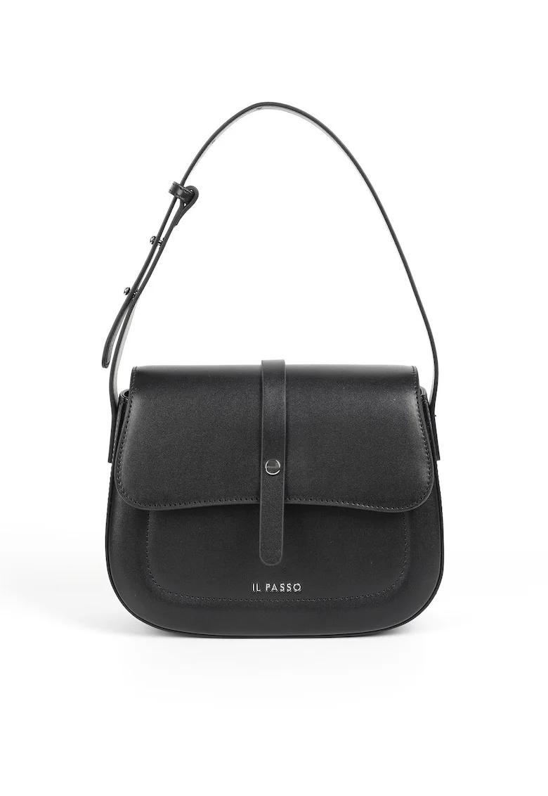 Geanta din piele Minta, Negru, Lungime: 21 cm Inaltime: 14 cm Adancime: 7 cm