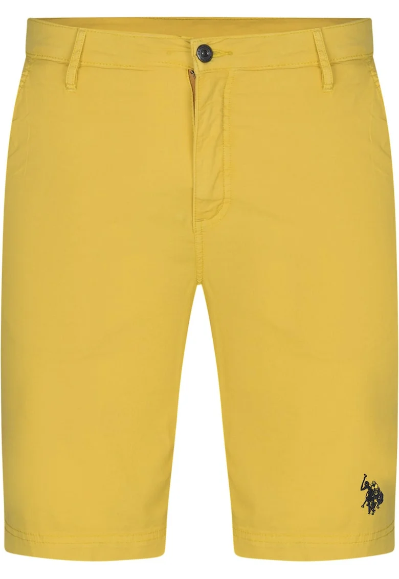 Pantaloni scurti barbati,  bumbac/elastan, galben,