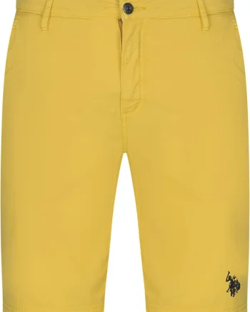 Pantaloni scurti barbati,  bumbac/elastan, galben,