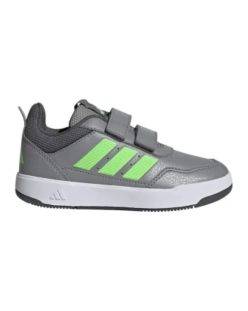 Pantofi sport Tensaur Sport 3.0 de piele ecologica cu velcro, Verde electric/Alb optic/Gri inchis