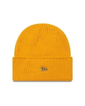 Caciula dama  Wide Cuff Beanie, galbena, material sintetic