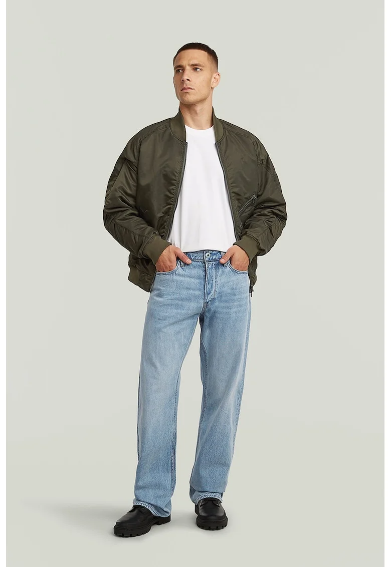 Blugi relaxed fit cu model cu 5 buzunare, Albastru deschis