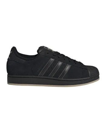 Pantofi sport Superstar II low-cut de piele intoarsa, Negru