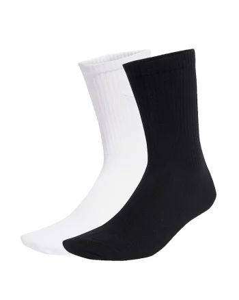 Set de sosete lungi cu logo brodat - 2 perechi, Alb/Negru