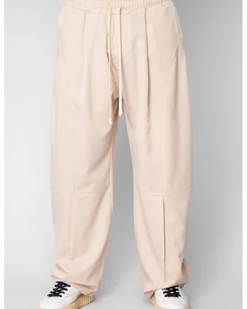 Pantaloni lungi drepti Baloon Fit Beige 20558, Bej