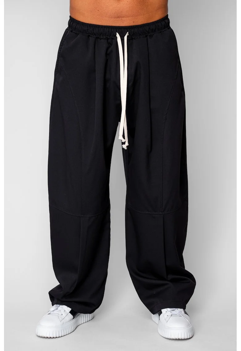 Pantaloni lungi drepti Baloon Fit Black 20520, Negru