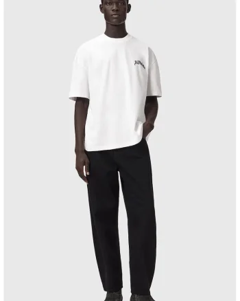 Tricou supradimensionat din bumbac organic Descent, Alb optic