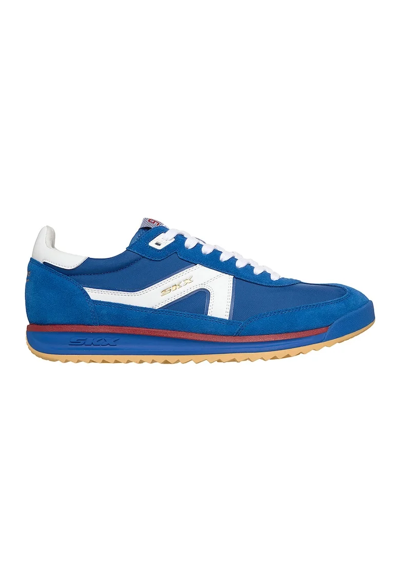 Pantofi sport cu insertii de piele intoarsa SKX 92 Spective, Albastru royal/Alb optic