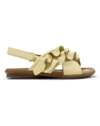 Sandale slingback din piele Right Twins, Galben