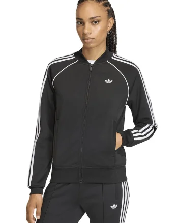 Bluza de trening din amestec de bumbac cu fermoar si logo, Alb/Negru