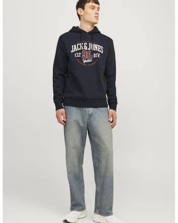 Hanorac din amestec de bumbac cu imprimeu logo, Alb/Albastru ultramarin/Rosu inchis