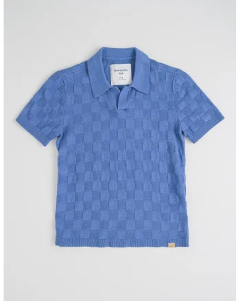 Tricou polo din amestec de bumbac, Albastru prafuit