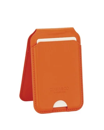 Port card portocaliu cu blocare RFID, Suport ajustabil si Oglinda 19678, Portocaliu