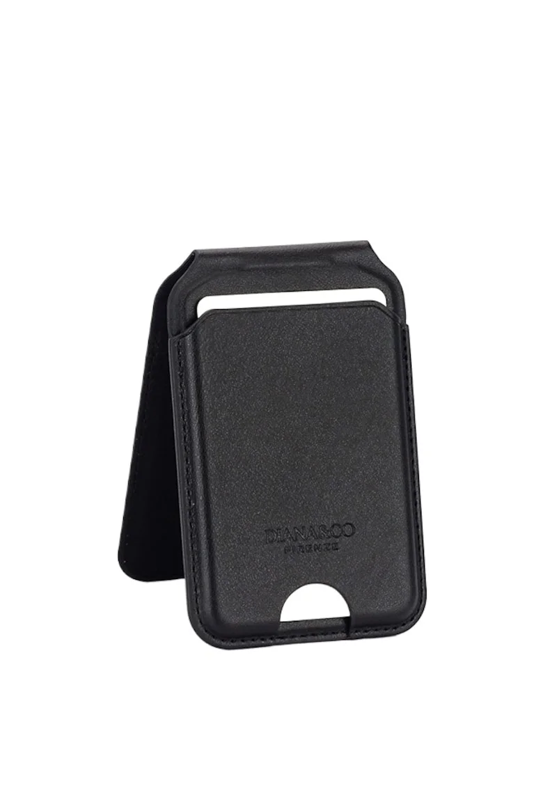 Port card negru cu blocare RFID, Suport ajustabil si Oglinda 19680, Negru